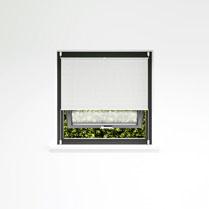 Plisségardin Touch Up & Down hvid 90 x 130 cm